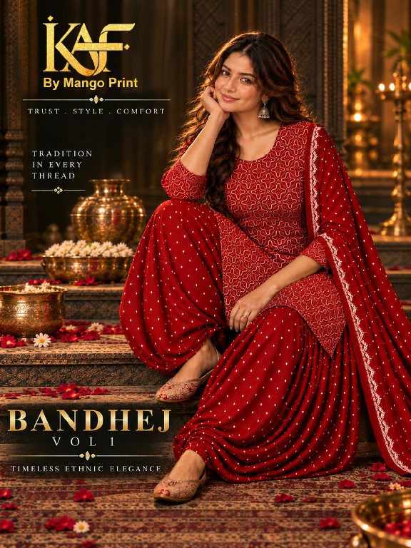 KAF BANDHEJ VOL 1 WHOLESALE COTTON PRINTED DAILY WEAR DRESS MATERIAL ONLINE