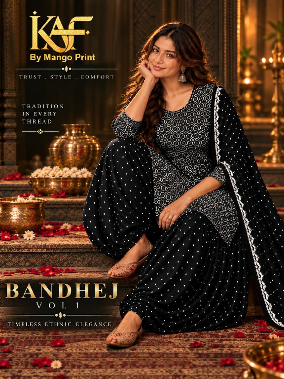 KAF BANDHEJ VOL 1 WHOLESALE COTTON PRINTED DAILY WEAR DRESS MATERIAL ONLINE