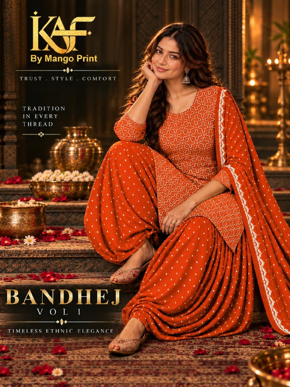 KAF BANDHEJ VOL 1 WHOLESALE COTTON PRINTED DAILY WEAR DRESS MATERIAL ONLINE