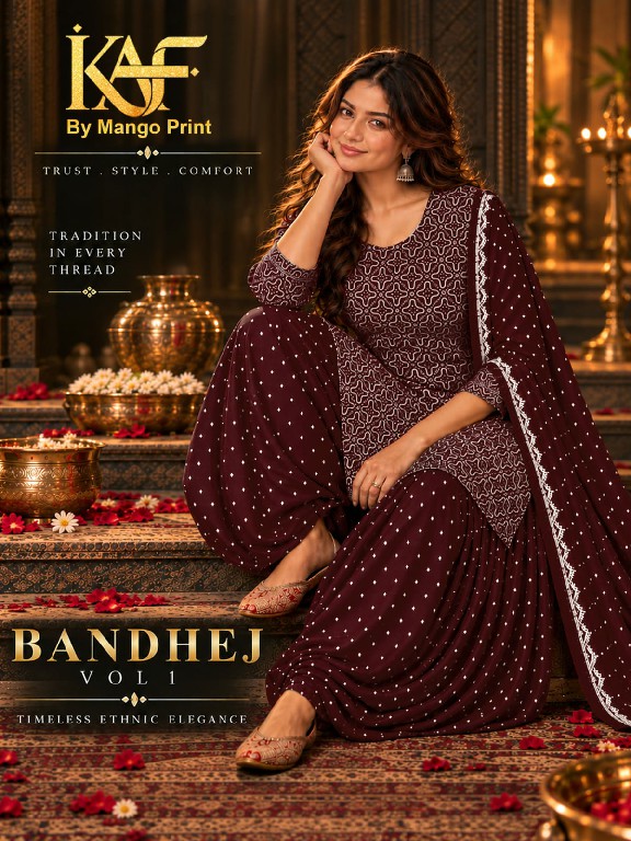 KAF BANDHEJ VOL 1 WHOLESALE COTTON PRINTED DAILY WEAR DRESS MATERIAL ONLINE