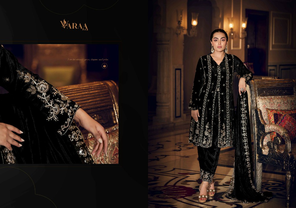 VARAA FAB GUL-E-GULZAR VOL 2 WHOLESALE VISCOSE VELVET WINTER AMAZING DESIGN UNSTITCH SALWAR SUITS EXPORTER