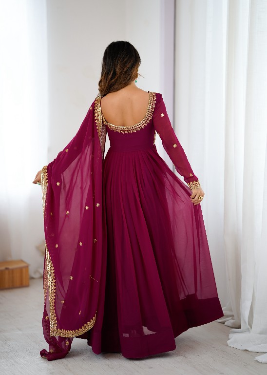 SP SERIES D.NO SP-57 WHOLESALE READYMADE FAUX GEORGETTE BOUTIQUE ETHNIC STYLE GOWN PANT WITH DUPATTA EXPORTER