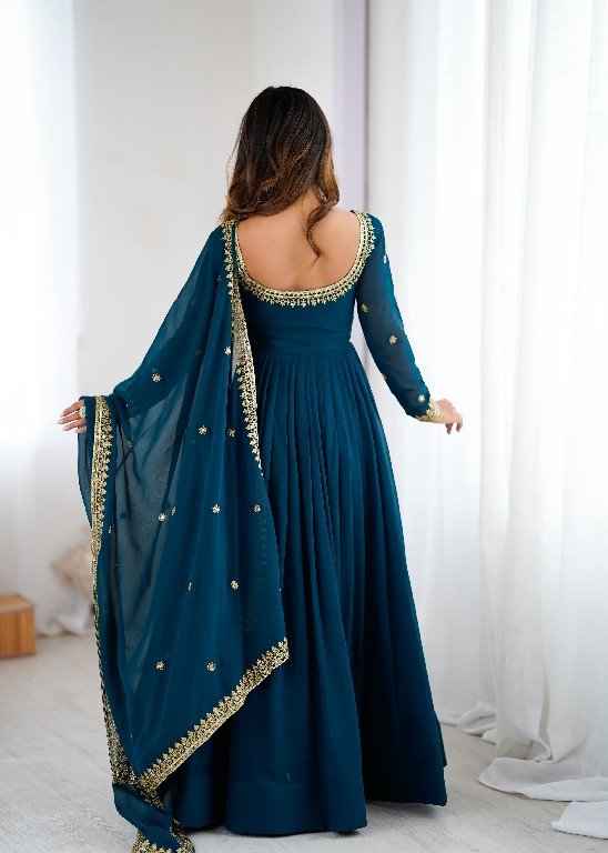SP SERIES D.NO SP-57 WHOLESALE READYMADE FAUX GEORGETTE BOUTIQUE ETHNIC STYLE GOWN PANT WITH DUPATTA EXPORTER