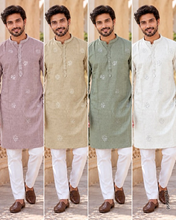TEXTILEDEAL GRAND UTSAV 5.0 WHOLESALE READYMADE PREMIUM LINEN ETHNIC WEAR KURTA PYJAMA FOR MEN ONLINE