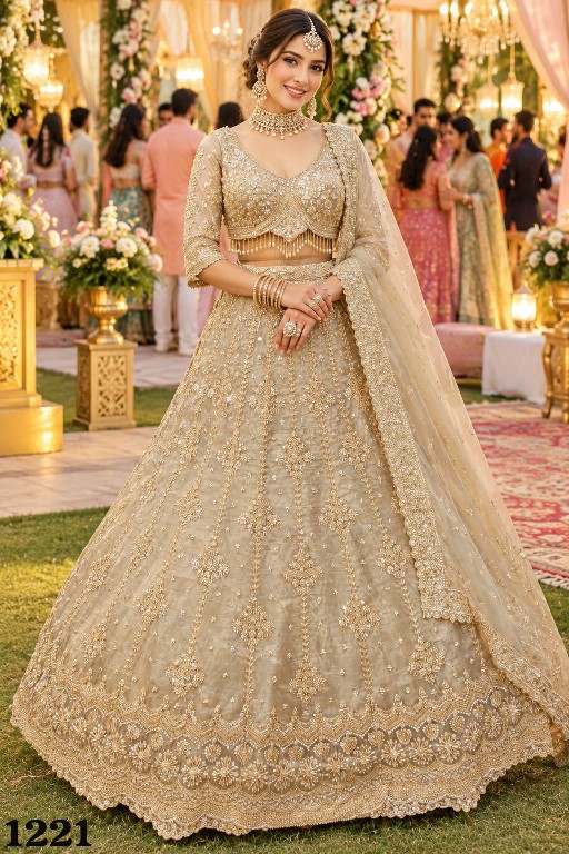 MRUDANGI KAVERI WHOLESALE REAL SALSA FULL HEAVY BEADS WORK PARTY WEAR LEHENGA CHOLI FOR EXPORT