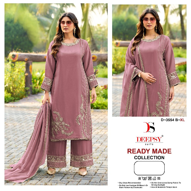 DEEPSY D.NO 3554 WHOLESALE READYMADE VISCOSE TISSUE SILK PAKISTANI LONG 3 PCS SUITS SUPPLIER