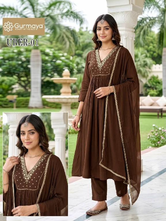 AANCHI UBER WHOLESALE READYMADE CORAL SILK FASHIONABLE 3 PCS COMBO SET SUITS SUPPLIER