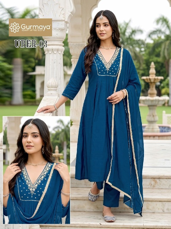AANCHI UBER WHOLESALE READYMADE CORAL SILK FASHIONABLE 3 PCS COMBO SET SUITS SUPPLIER
