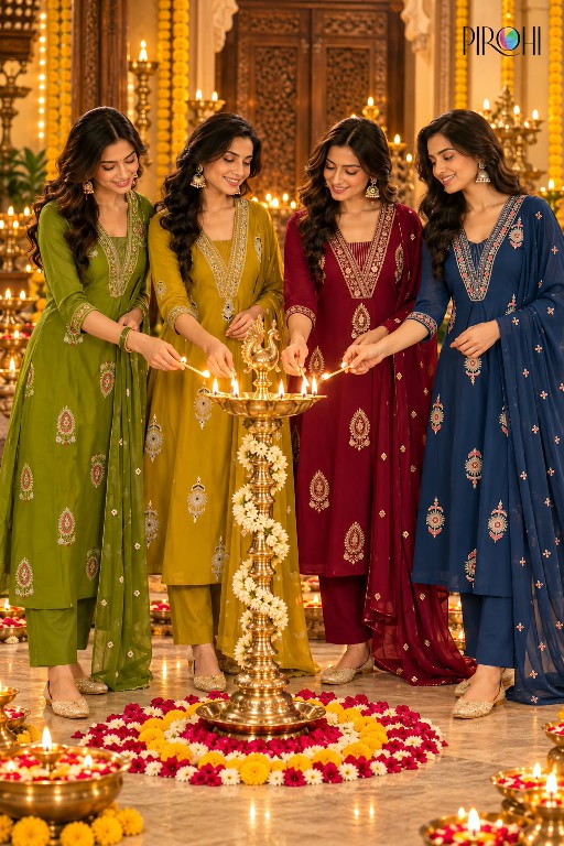 PIROHI MALAIKA WHOLESALE READYMADE MUL CHANDERI BIG SIZE TRENDING 3 PCS SUITS FOR EXPORT