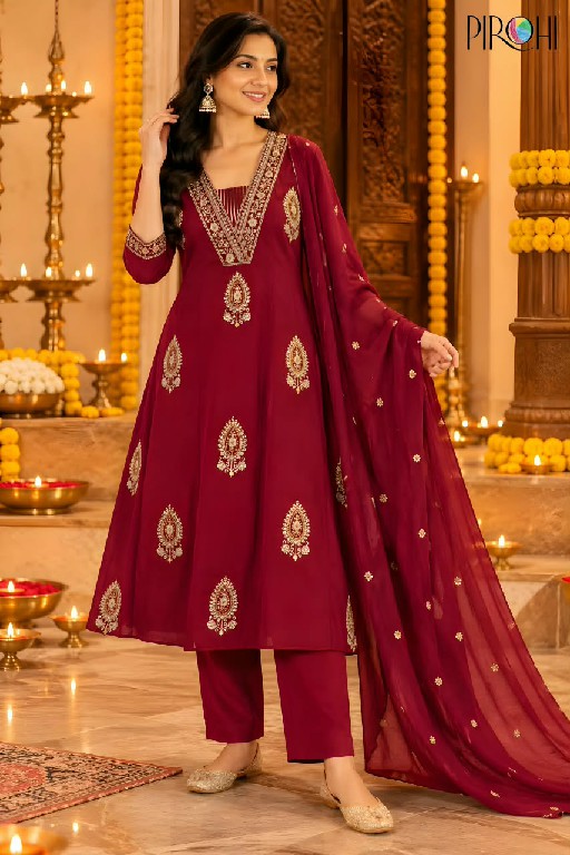 PIROHI MALAIKA WHOLESALE READYMADE MUL CHANDERI BIG SIZE TRENDING 3 PCS SUITS FOR EXPORT