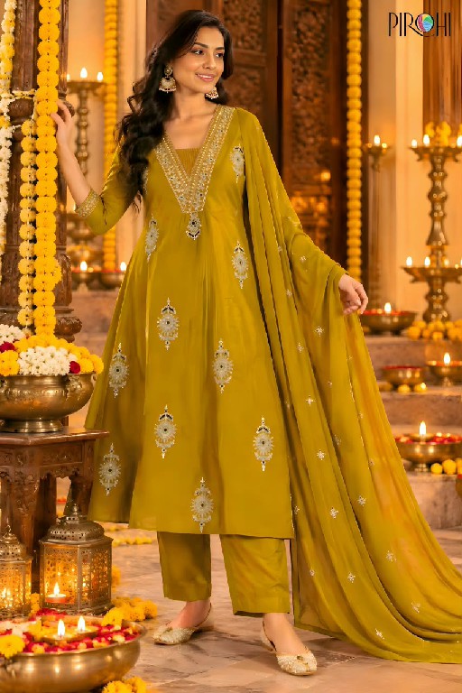 PIROHI MALAIKA WHOLESALE READYMADE MUL CHANDERI BIG SIZE TRENDING 3 PCS SUITS FOR EXPORT