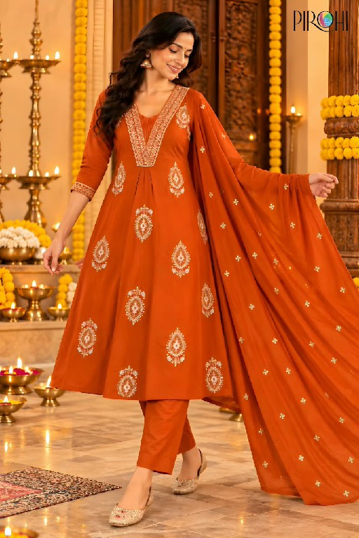 PIROHI MALAIKA WHOLESALE READYMADE MUL CHANDERI BIG SIZE TRENDING 3 PCS SUITS FOR EXPORT