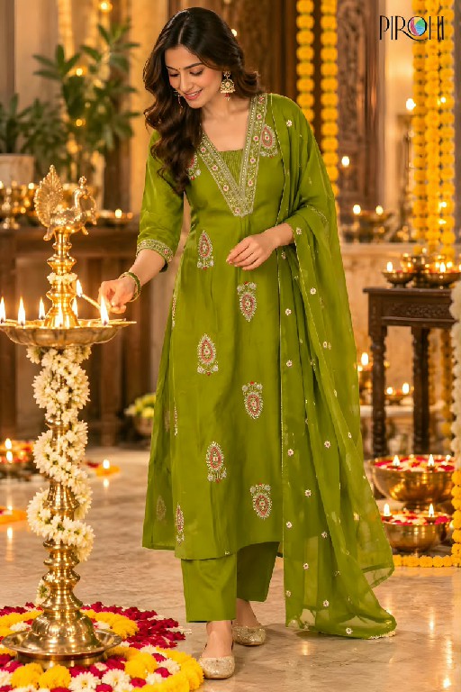 PIROHI MALAIKA WHOLESALE READYMADE MUL CHANDERI BIG SIZE TRENDING 3 PCS SUITS FOR EXPORT