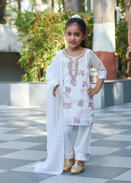TEXTILEDEAL LAUNCH READYMADE HEAVY GEORGETTE SHIFFLI WORK 3 PCS COMBO SET SUITS FOR KIDS EXPORTER