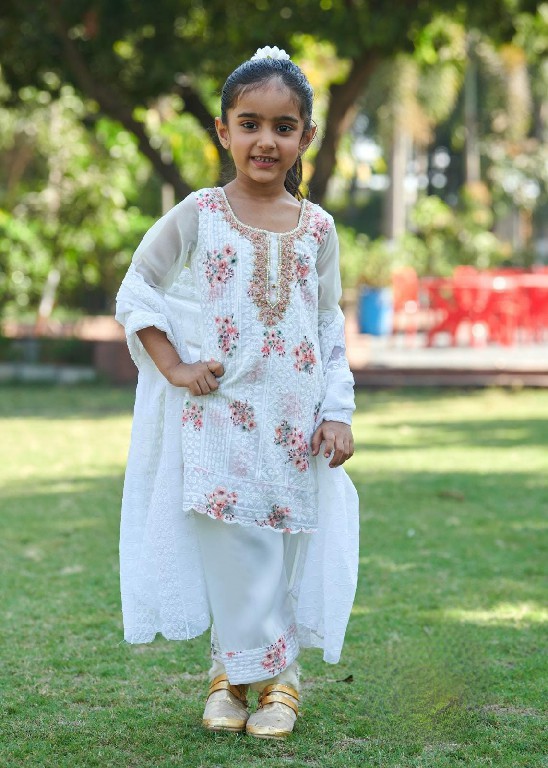 TEXTILEDEAL LAUNCH READYMADE HEAVY GEORGETTE SHIFFLI WORK 3 PCS COMBO SET SUITS FOR KIDS EXPORTER