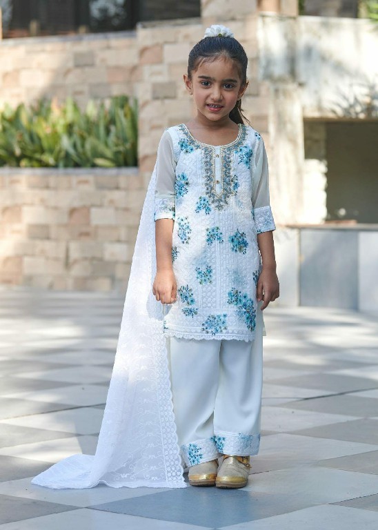 TEXTILEDEAL LAUNCH READYMADE HEAVY GEORGETTE SHIFFLI WORK 3 PCS COMBO SET SUITS FOR KIDS EXPORTER