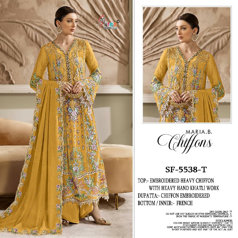 SHREE FABS D.NO 5538T TO 5538W WHOLESALE FOX GEORGETTE PAKISTANI POPULAR DESIGN UNSTITCH SALWAR SUITS FOR EXPORT