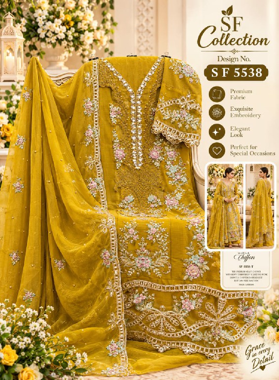 SHREE FABS D.NO 5538T TO 5538W WHOLESALE FOX GEORGETTE PAKISTANI POPULAR DESIGN UNSTITCH SALWAR SUITS FOR EXPORT