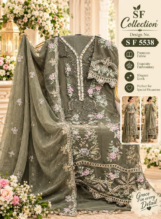 SHREE FABS D.NO 5538T TO 5538W WHOLESALE FOX GEORGETTE PAKISTANI POPULAR DESIGN UNSTITCH SALWAR SUITS FOR EXPORT
