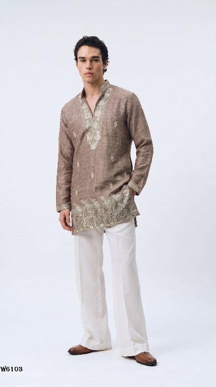 OUTLUK WEDDING COLLECTION VOL 61 WHOLESALE READYMADE SALSA CUT WORK DESIGN KURTA WITH PANT FOR MEN ONLINE