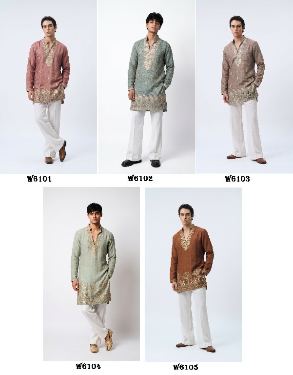 OUTLUK WEDDING COLLECTION VOL 61 WHOLESALE READYMADE SALSA CUT WORK DESIGN KURTA WITH PANT FOR MEN ONLINE