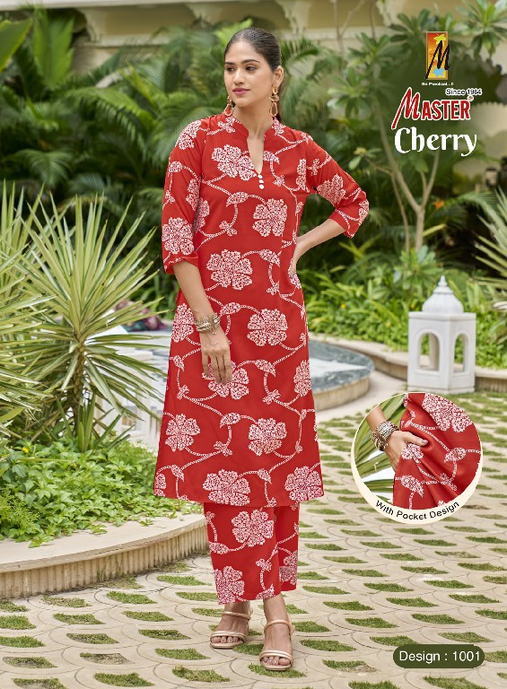 MASTER CHERRY WHOLESALE READYMADE RAYON PRINTED CASUAL WEAR CORD SET FOR EXPORT