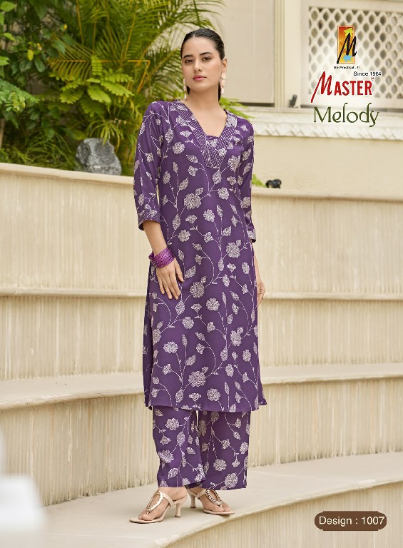 MASTER MELODY WHOLESALE READYMADE RAYON PRINTED TRENDY STYLISH CORD SET FOR EXPORT