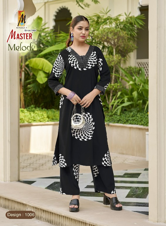 MASTER MELODY WHOLESALE READYMADE RAYON PRINTED TRENDY STYLISH CORD SET FOR EXPORT