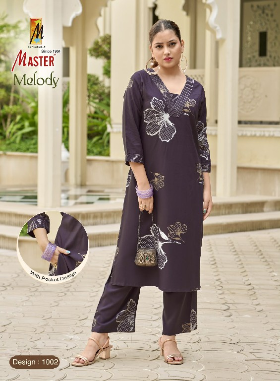 MASTER MELODY WHOLESALE READYMADE RAYON PRINTED TRENDY STYLISH CORD SET FOR EXPORT