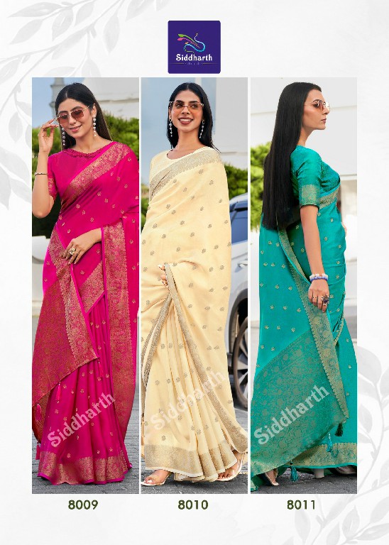 SIDDHARTH SILK MILLS KIYARA SILK WHOLESALE SOFT BANARAS SILK ELEGANCE INDIAN SAREES FOR WOMEN SUPPLIER