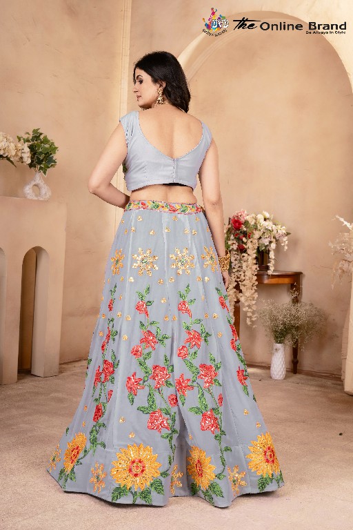 DVD D.NO 5089 WHOLESALE FAUX GEORGETTE FESTIVE WEAR LEHENGA CHOLI FOR EXPORT