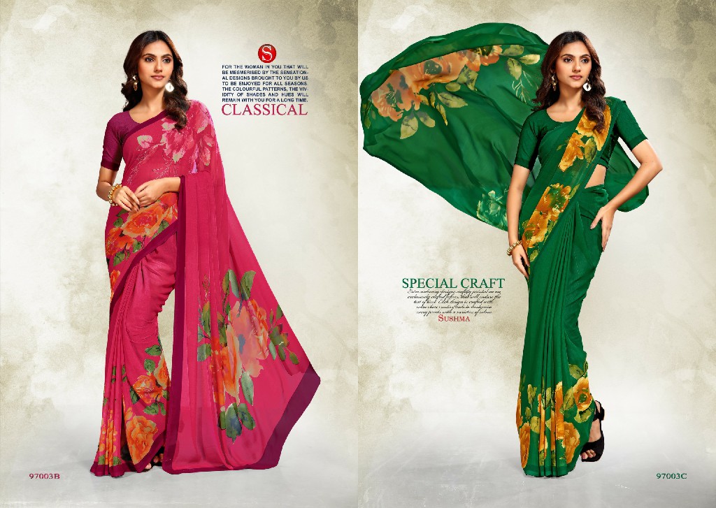 SUSHMA CRAZE CLASS WHOLESALE CRAZE PRINTED DAILY WEAR INDIAN SAREES FOR WOMEN ONLINE
