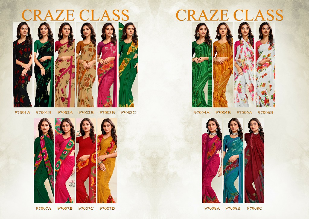 SUSHMA CRAZE CLASS WHOLESALE CRAZE PRINTED DAILY WEAR INDIAN SAREES FOR WOMEN ONLINE