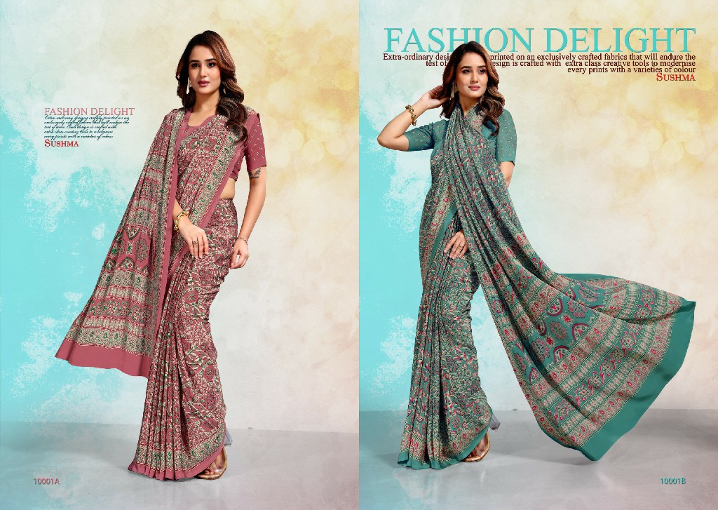 SUSHMA LADY BIRD WHOLESALE PRINTED CASUAL WEAR INDIAN SAREES FOR WOMEN EXPORTER