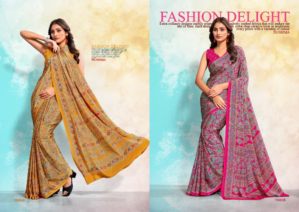 SUSHMA LADY BIRD WHOLESALE PRINTED CASUAL WEAR INDIAN SAREES FOR WOMEN EXPORTER