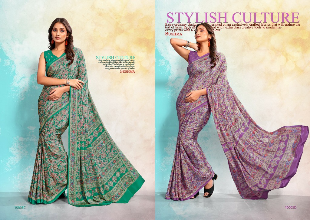SUSHMA LADY BIRD WHOLESALE PRINTED CASUAL WEAR INDIAN SAREES FOR WOMEN EXPORTER