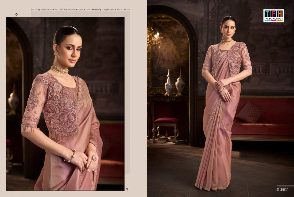 TFH SILVER SCREEN VOL 24 WHOLESALE DESIGNER PARTY WEAR INDIAN SAREES FOR WOMEN EXPORTER