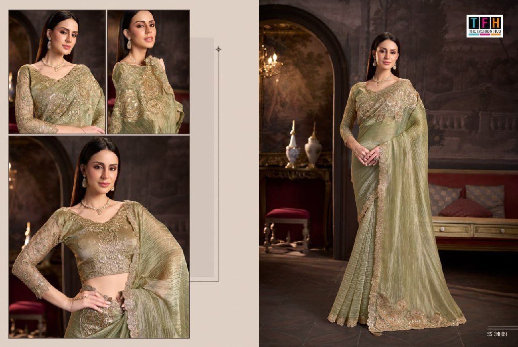 TFH SILVER SCREEN VOL 24 WHOLESALE DESIGNER PARTY WEAR INDIAN SAREES FOR WOMEN EXPORTER