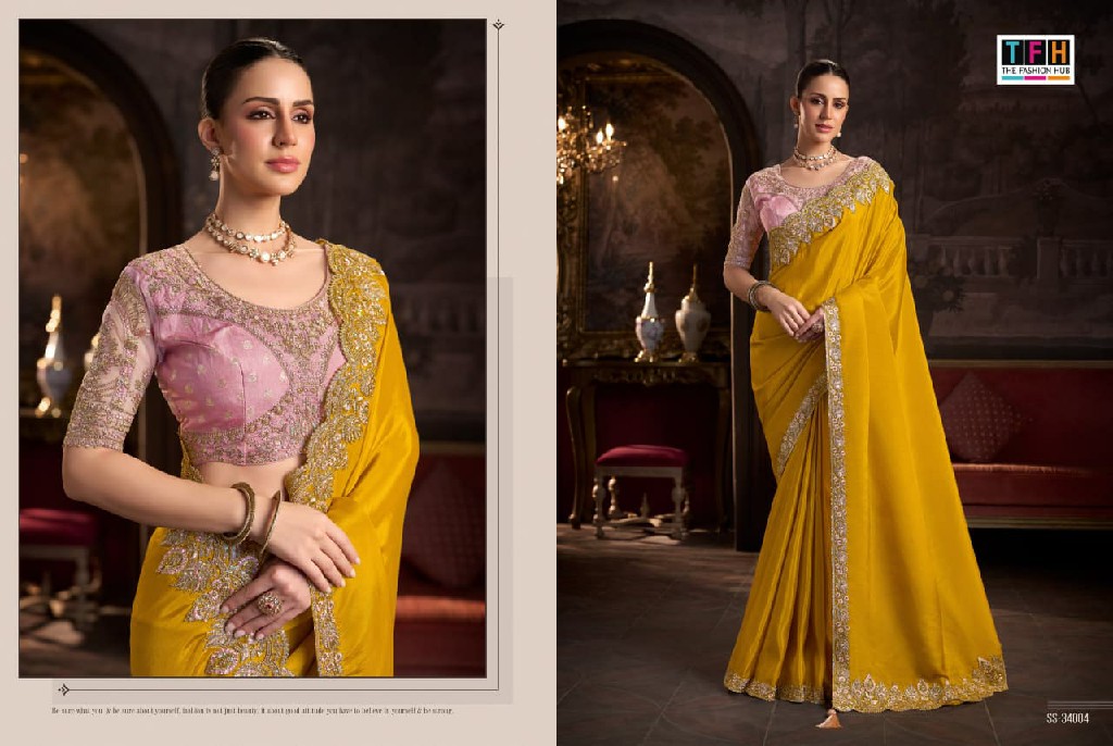TFH SILVER SCREEN VOL 24 WHOLESALE DESIGNER PARTY WEAR INDIAN SAREES FOR WOMEN EXPORTER