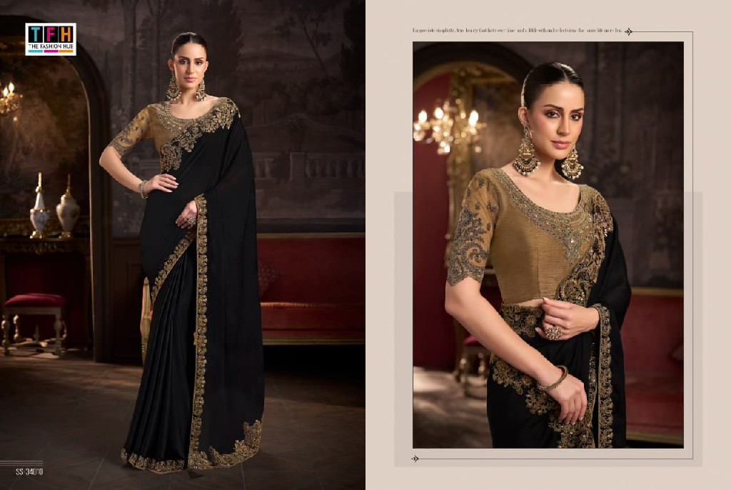 TFH SILVER SCREEN VOL 24 WHOLESALE DESIGNER PARTY WEAR INDIAN SAREES FOR WOMEN EXPORTER
