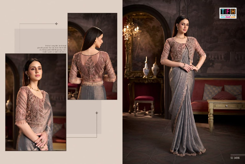 TFH SILVER SCREEN VOL 24 WHOLESALE DESIGNER PARTY WEAR INDIAN SAREES FOR WOMEN EXPORTER