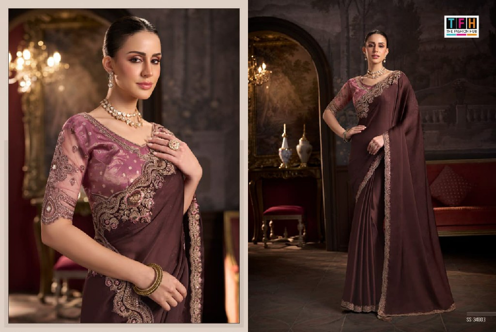 TFH SILVER SCREEN VOL 24 WHOLESALE DESIGNER PARTY WEAR INDIAN SAREES FOR WOMEN EXPORTER