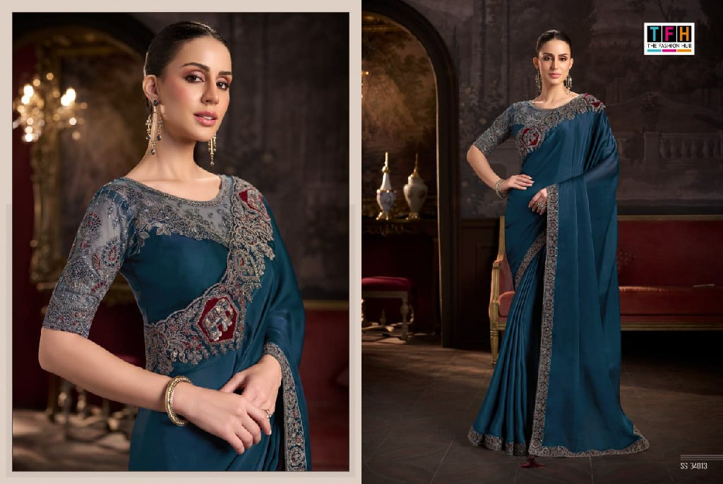 TFH SILVER SCREEN VOL 24 WHOLESALE DESIGNER PARTY WEAR INDIAN SAREES FOR WOMEN EXPORTER