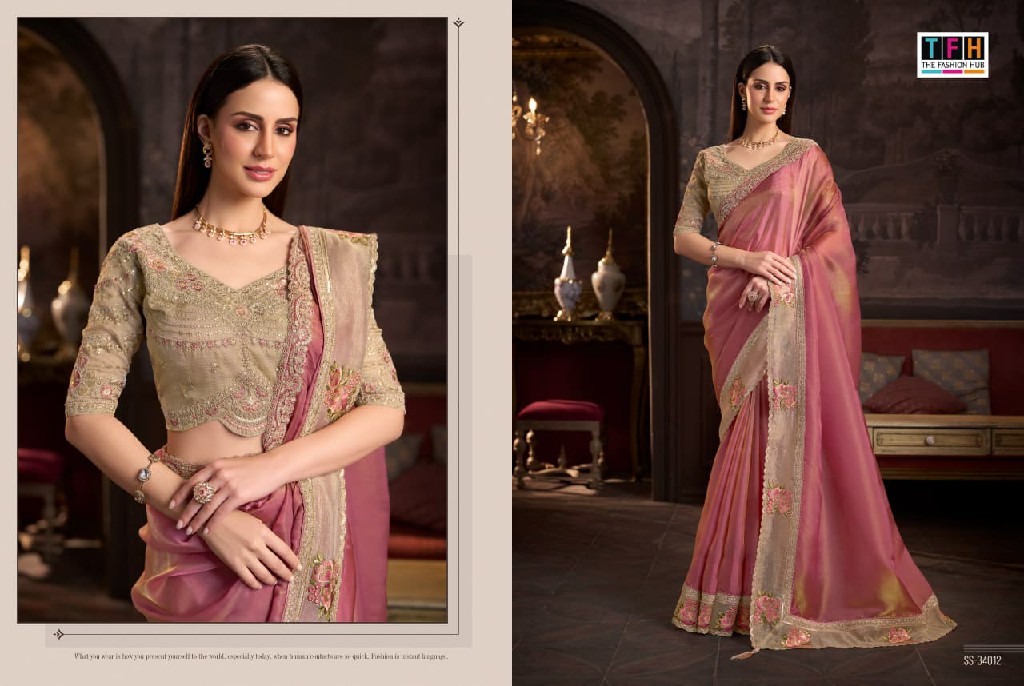 TFH SILVER SCREEN VOL 24 WHOLESALE DESIGNER PARTY WEAR INDIAN SAREES FOR WOMEN EXPORTER