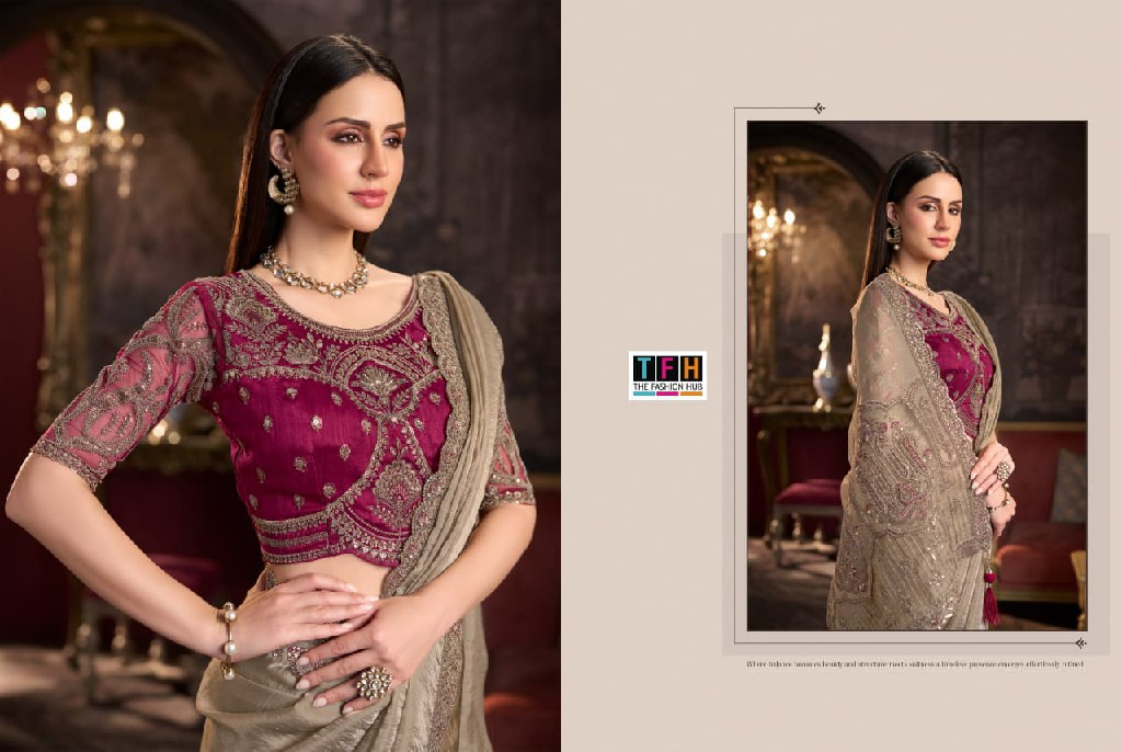 TFH SILVER SCREEN VOL 24 WHOLESALE DESIGNER PARTY WEAR INDIAN SAREES FOR WOMEN EXPORTER