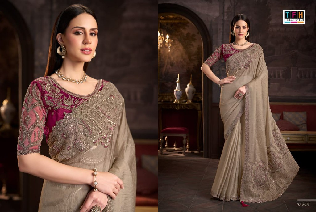 TFH SILVER SCREEN VOL 24 WHOLESALE DESIGNER PARTY WEAR INDIAN SAREES FOR WOMEN EXPORTER