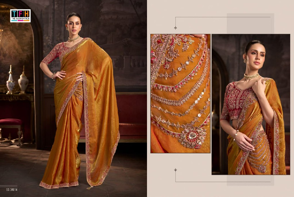 TFH SILVER SCREEN VOL 24 WHOLESALE DESIGNER PARTY WEAR INDIAN SAREES FOR WOMEN EXPORTER