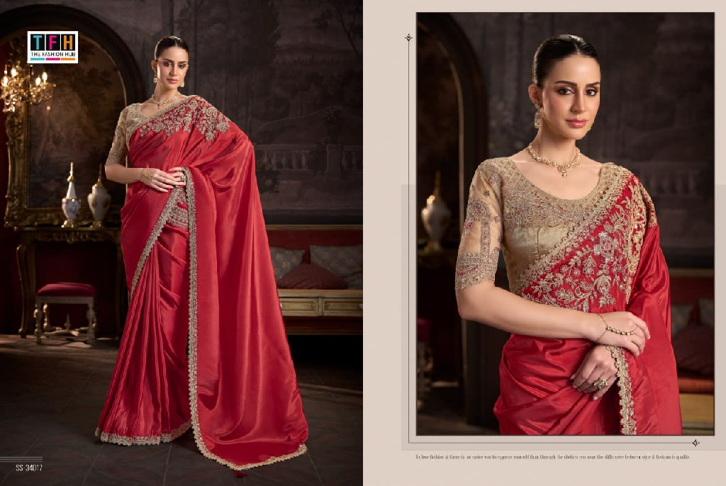 TFH SILVER SCREEN VOL 24 WHOLESALE DESIGNER PARTY WEAR INDIAN SAREES FOR WOMEN EXPORTER