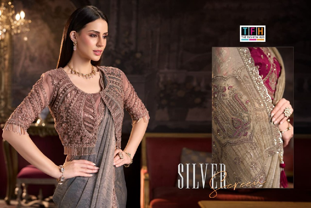 TFH SILVER SCREEN VOL 24 WHOLESALE DESIGNER PARTY WEAR INDIAN SAREES FOR WOMEN EXPORTER