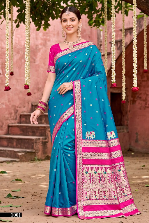 SAROJ USHA SILK VOL 1 WHOLESALE PURE SILK FESTIVE WEAR INDIAN SAREES FOR WOMEN EXPORTER
